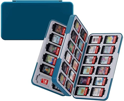 JINGDU 48-Slot Switch Game Card Case Compatible with Switch Game Cards & micro SD Cards, the Games Holder Organizer Suitable for Switch, Lite & OLED