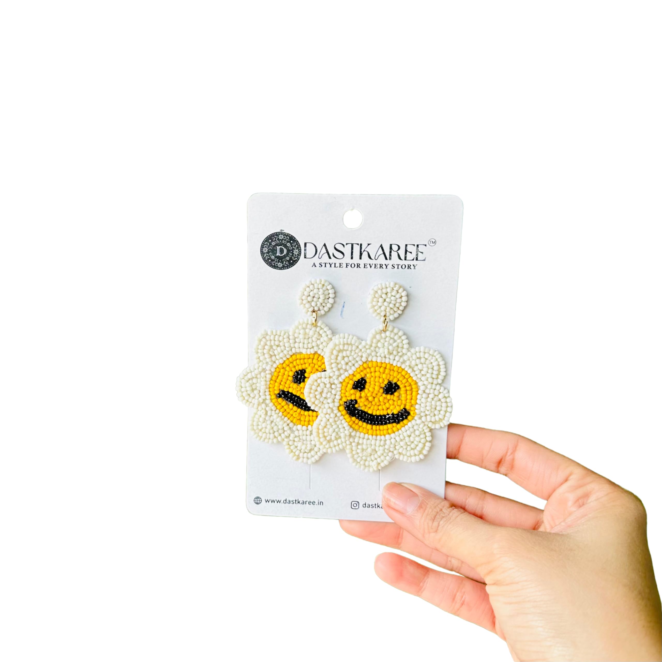 Keep Smiling Beaded Earring