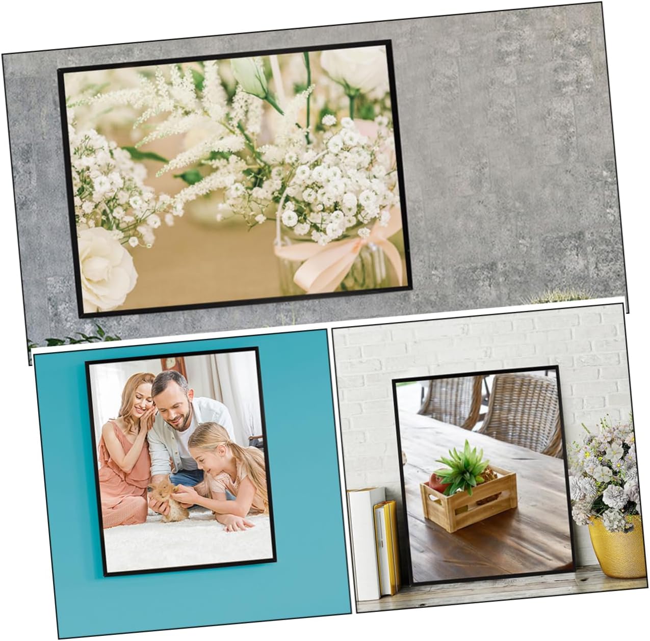 Garneck Aluminum Poster Frame Vertical Horizontal Design for Photos Art Prints and Posters Lightweight Wall Hanging Picture Frame for Decor