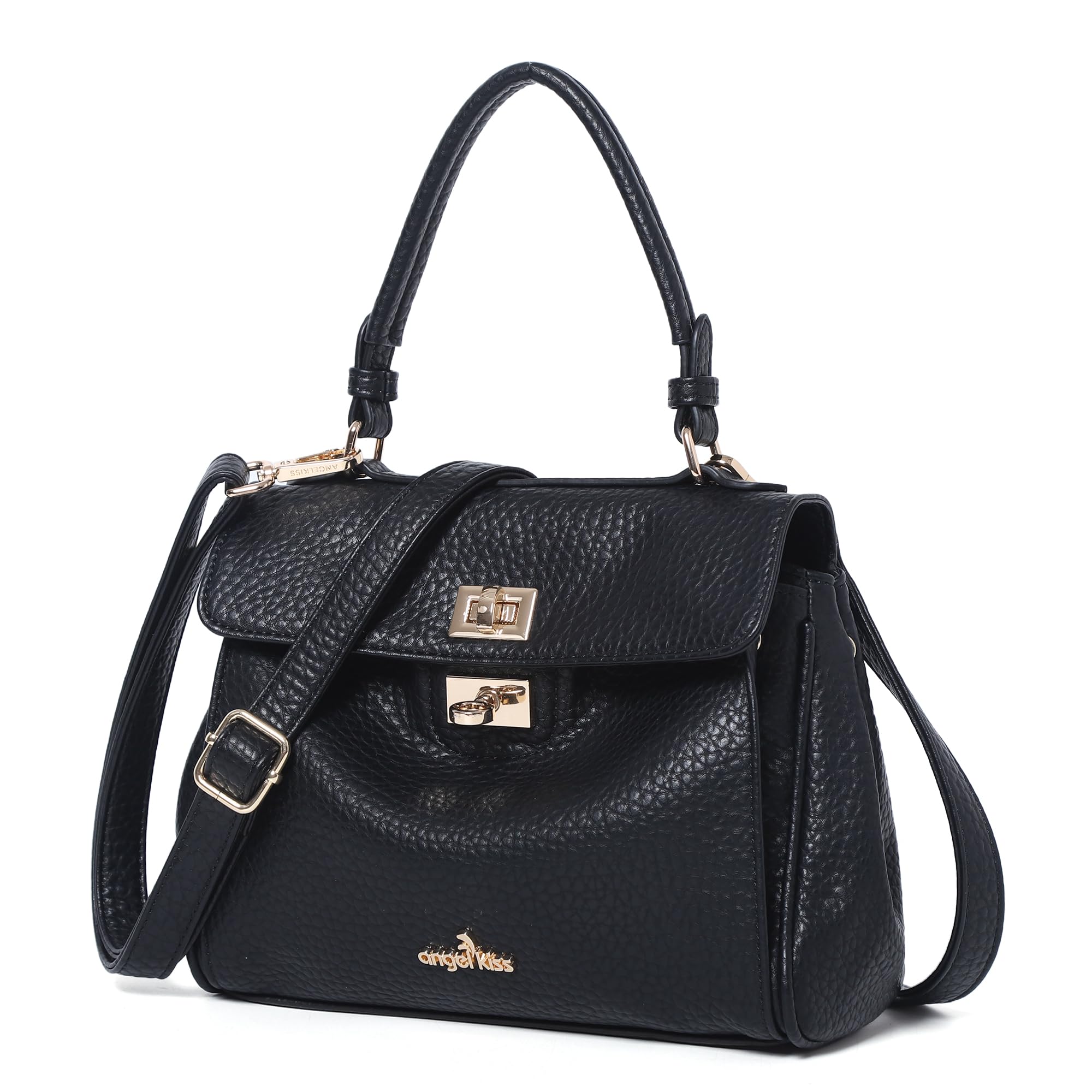 Angel Kiss Small Top Handle Satchel Purses and Handbags for Women Soft Vegan Leather Tote Shoulder Bag
