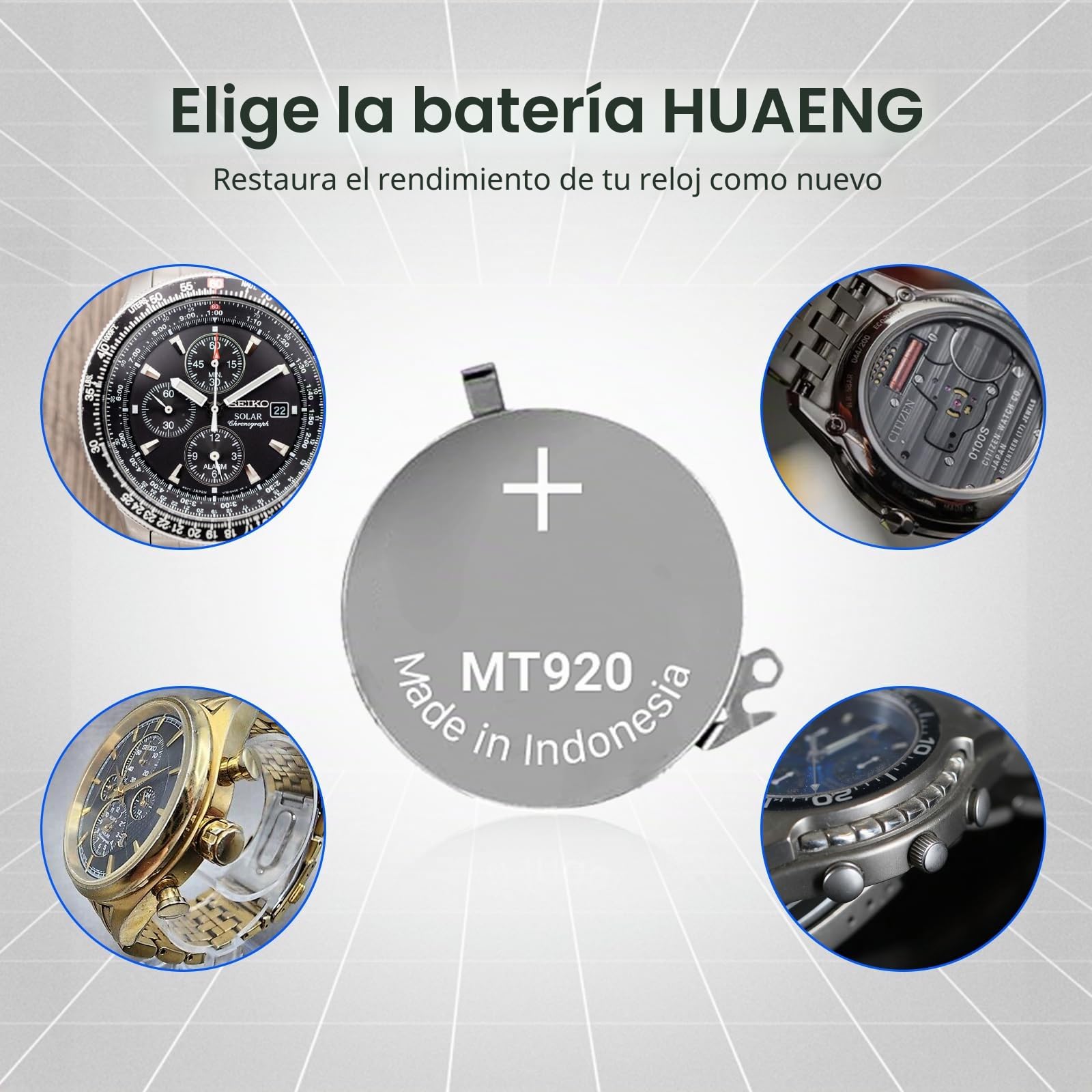 Batería de repuesto para Panasonic 3023.24T, compatible con calibres Seiko V174, V172, V175, ideal para relojes Casio con energía solar, 3023-24T MT920