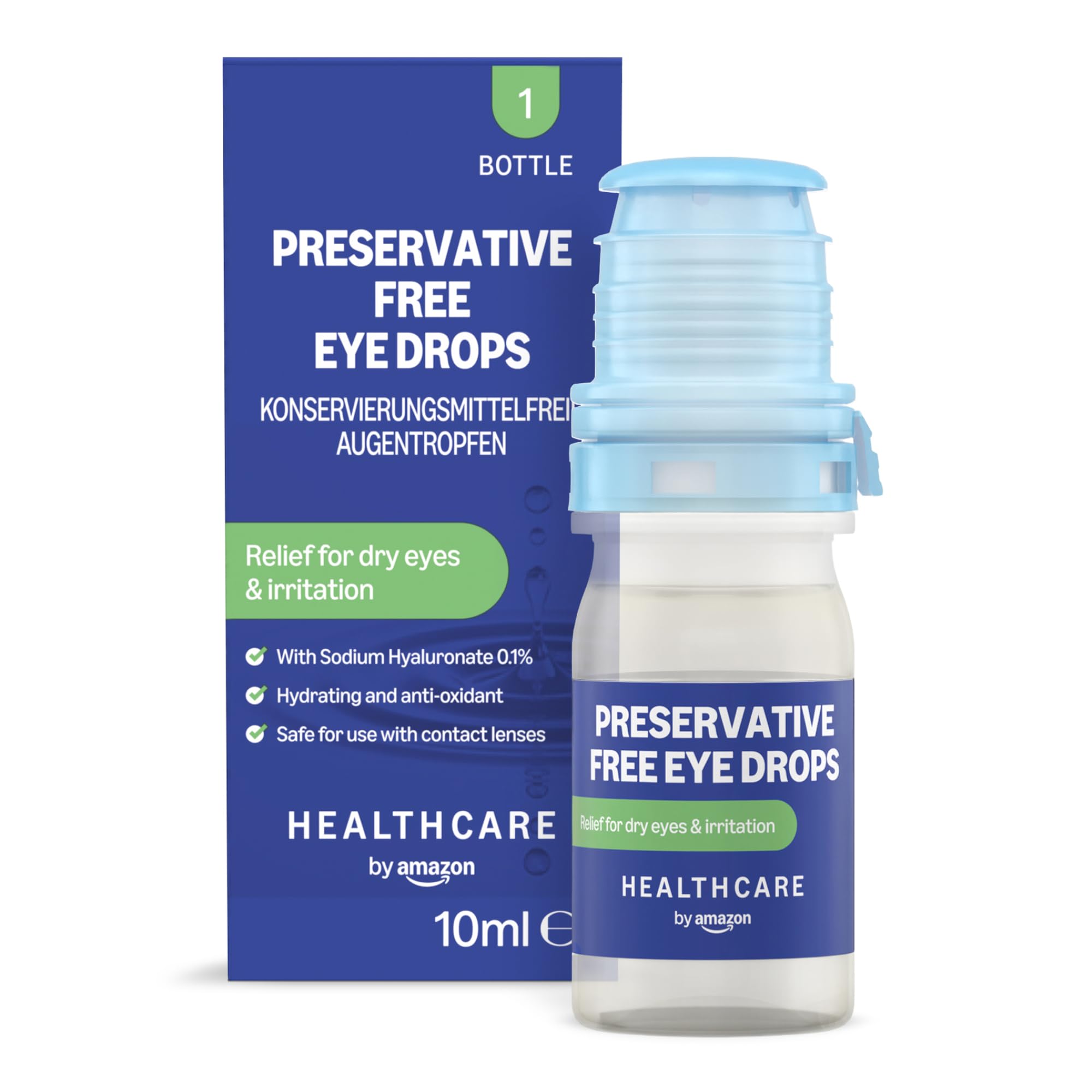 Amazon Basic Care Preservative Free Eye Drops 10 ml