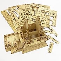 Vista 3 de Rompecabezas 3D de arquitectura de madera del castillo de Edo - Divertidos kits de manualidades de madera - Regalo ideal para cumpleaños y recuerdos