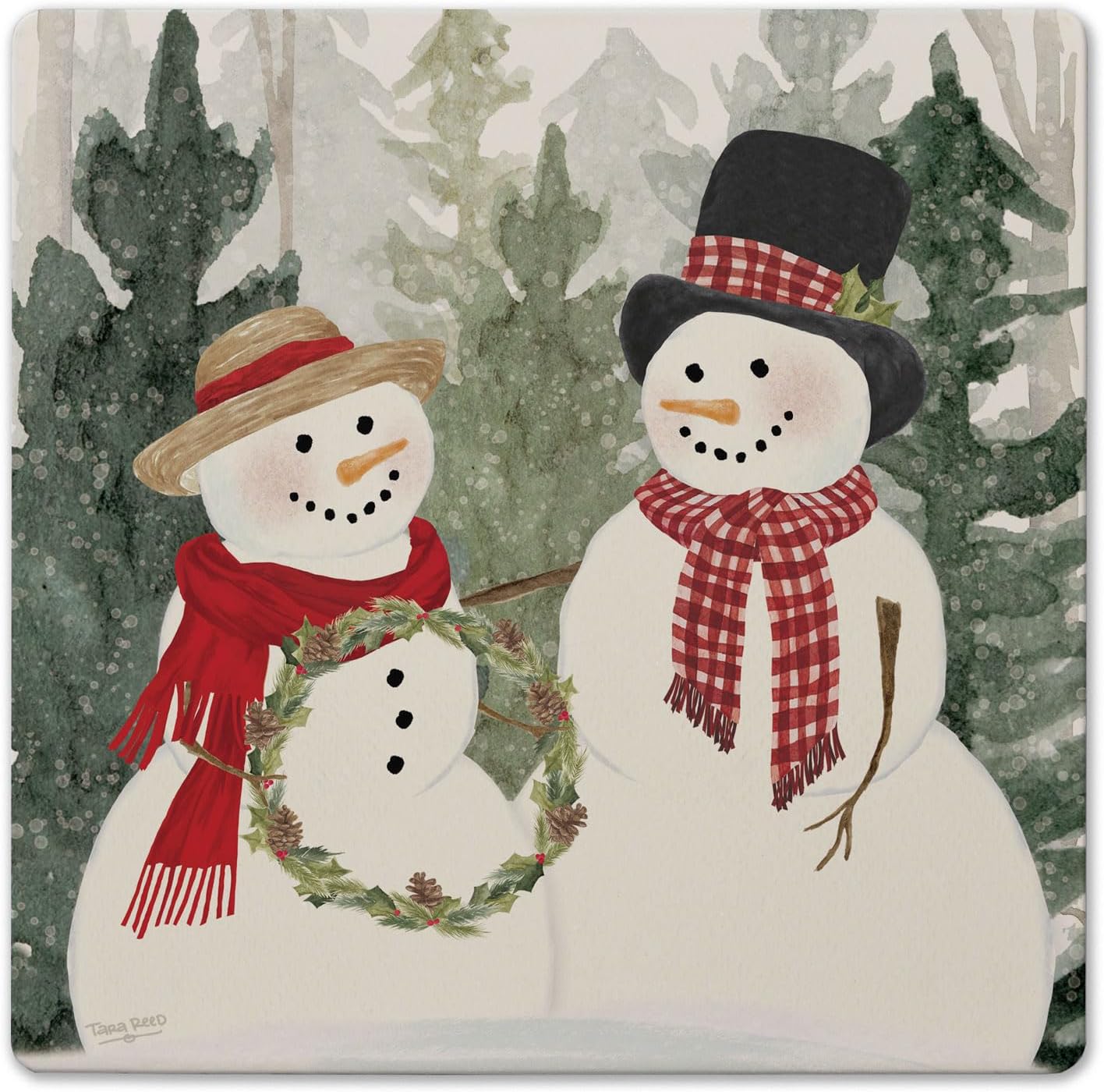 Thirstystone Christmas in the Woods Decorative Heat Tolerant Stone Trivet