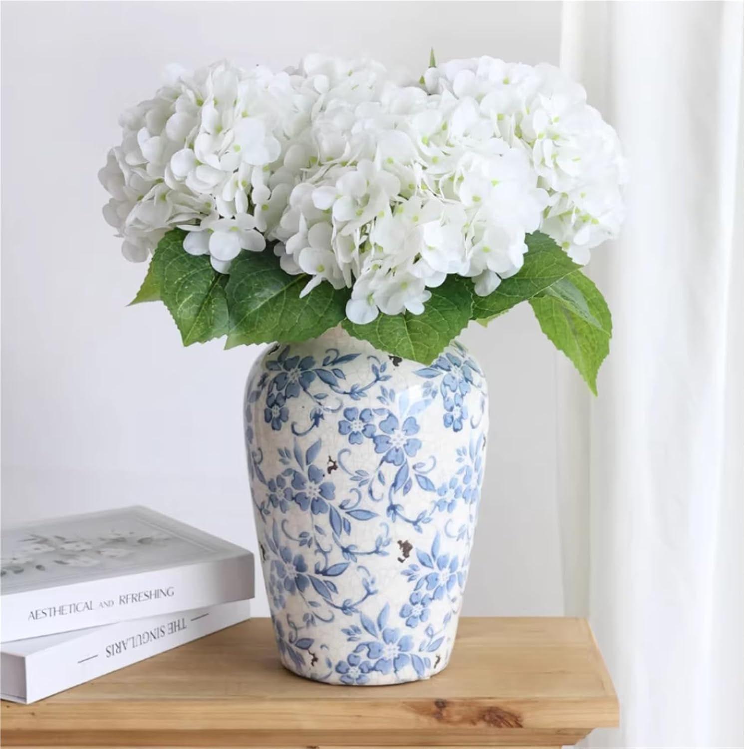 Hydrangea Artificial Flowers，3PCS Hydrangea，Faux Hydrangea Flowers，Artificial Hydrangeas，Fake Hydrangeas，Perfect for Weddings, Parties, and Home Decor - Image 3
