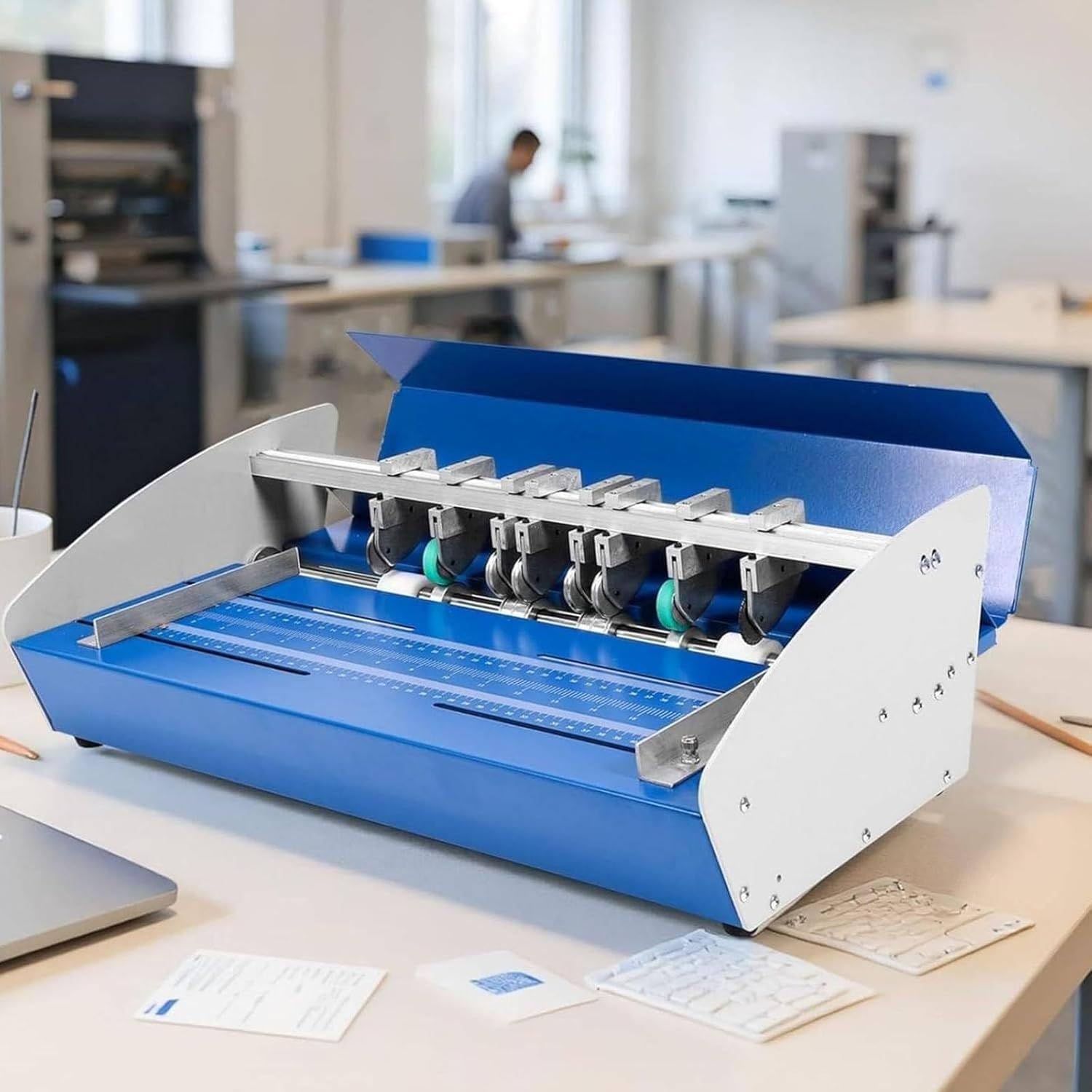 Piegatrice elettrica per carta – A3 A4 da tavolo, perforatore, taglierina – piegatrice automatica 3 in 1 per la lavorazione di negozi di stampa