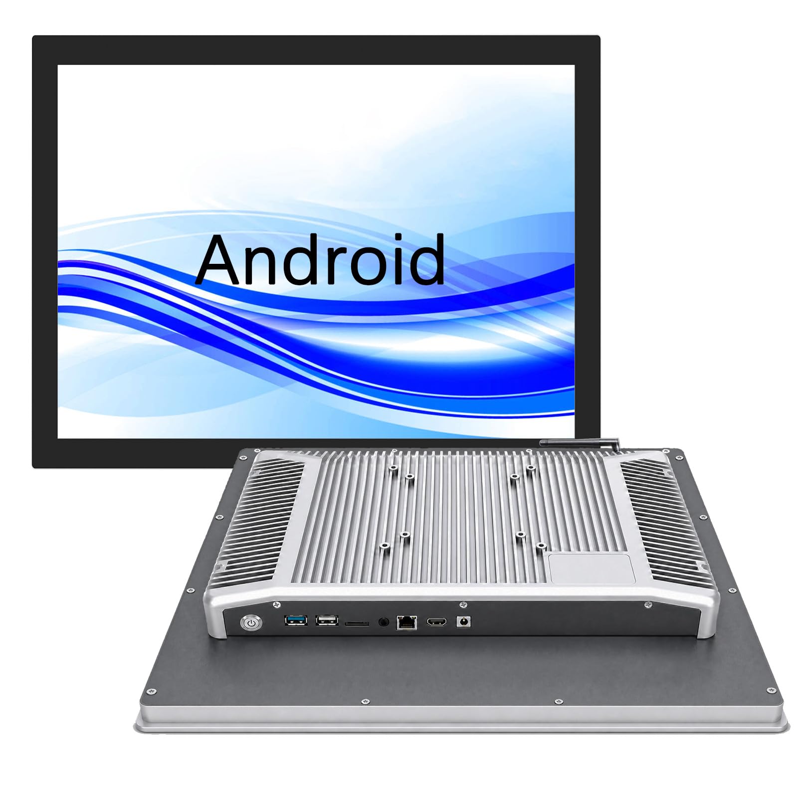 GreenTouch Computer touch screen integrato da 17 pollici, tutto in uno, pannello open frame PC industriale, Wi-Fi e altoparlanti integrati, RK3566 4 GB RAM e 32 GB ROM per industriali