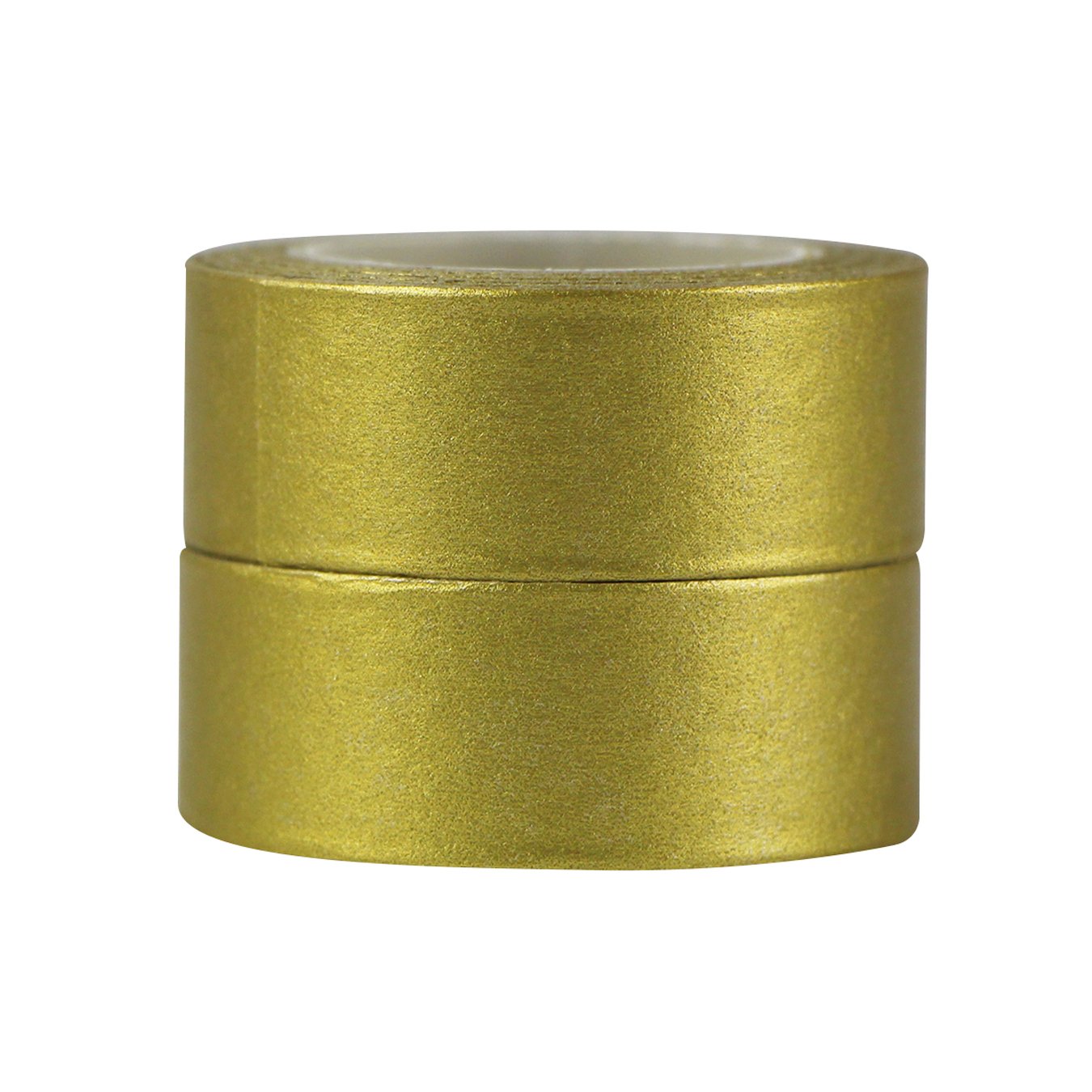 UOOOM 2pcs 10m x 15mm Decorative Washi Tape Masking Tape Adhesive Scrapbooking DIY Craft Gift (Gold)