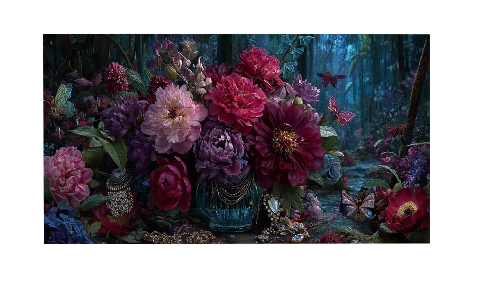 Puzzle dla dorosłych 1312 elementów Wazon z kwiatami piwonii 156 x 28 cm niemożliwe trudne wyzwanie, puzzle dla dorosłych gra edukacyjna wyzwanie zabawki 1312 elementów puzzli dla dorosłych, kreatywny