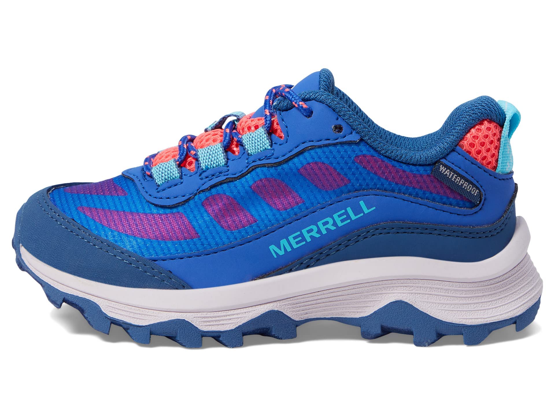 Merrell MOAB Speed Low WTRPF-Blue/Berry/TURQ, Zapatillas, 43 EU
