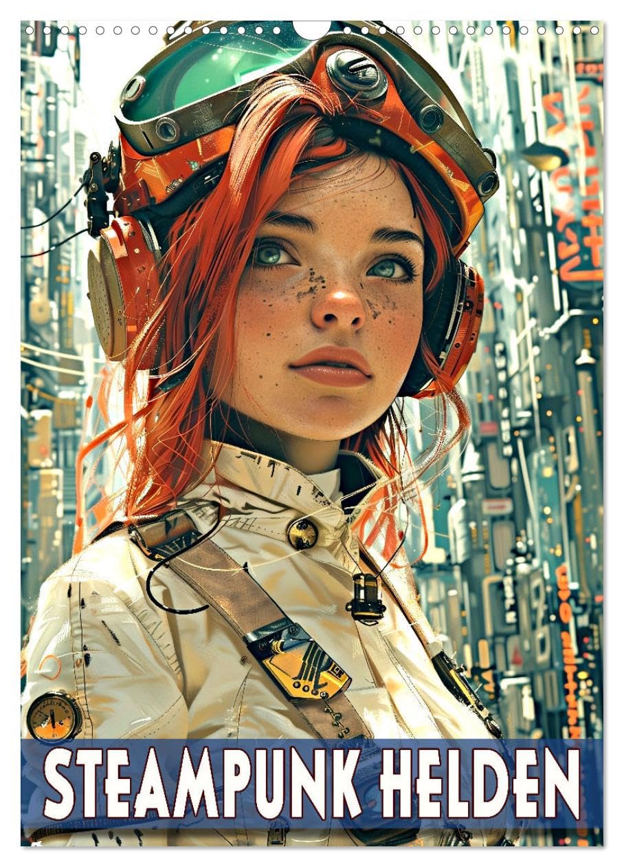 Steampunk heroes UK-Version (Wall Calendar 2026 DIN A3 Portrait), CALVENDO 12 Month Wall Calendar — image 1