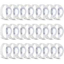 24 Pcs Sound Activated LED Light Up Bracelets, Flashing Glow Wristbands with Adjustable Fit, Party Favors for Birthday Party, Wedding, Concert, Halloween, Concerts, Festivals and Night Events
