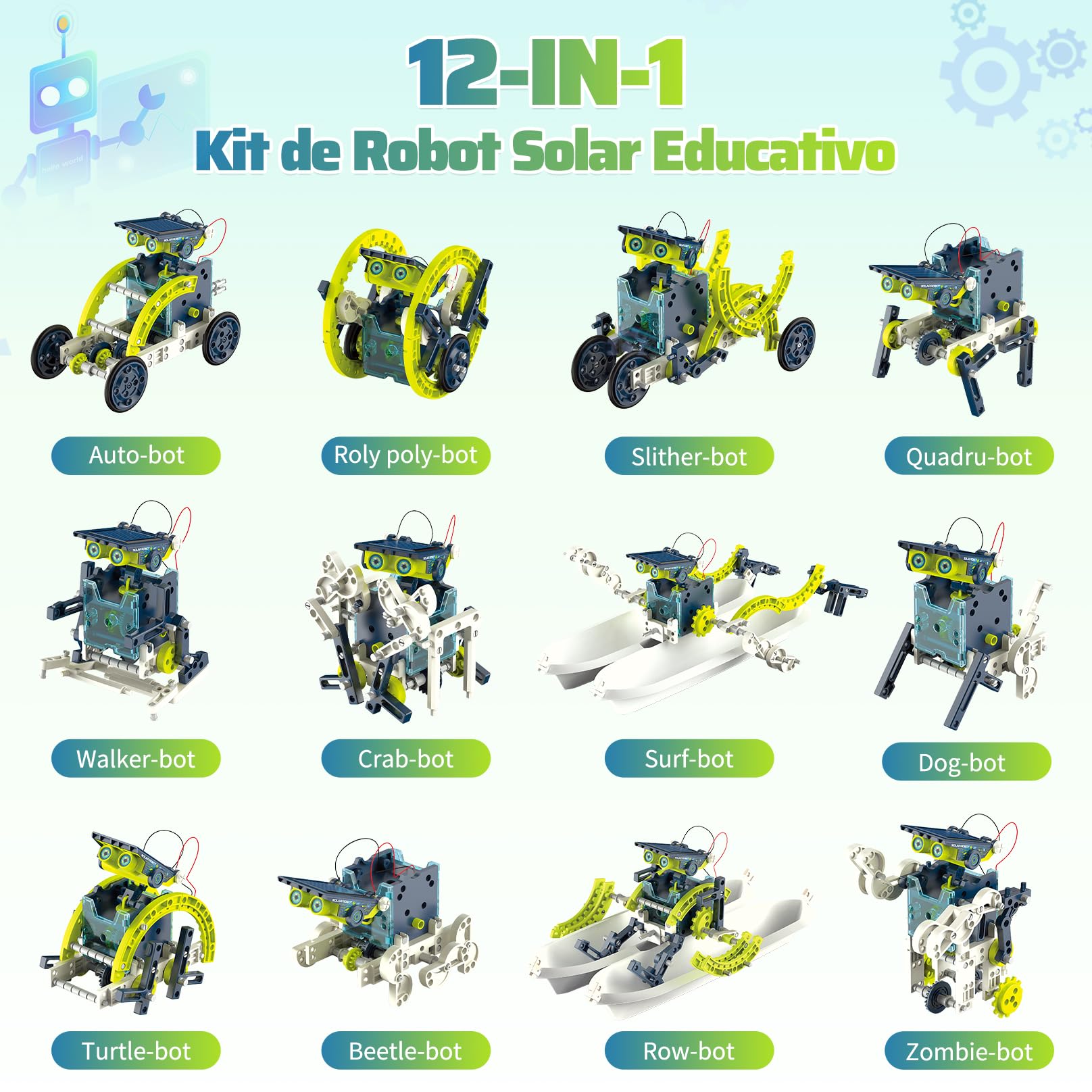 Marca: Hot Bee Hot Bee Robot Solar Educativo, Juguete y Kit de Robótica para Niños 9-12 Años, Regalo y Juego Creativo para Niños y Niñas in use