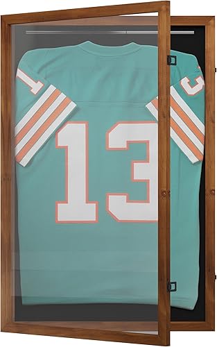 Miniatura 1 de Flash Furniture Banks - Estuche de exhibición de jersey, tubo de PVC colgante, parte trasera forrada de terciopelo, inserto de hoja de espuma,