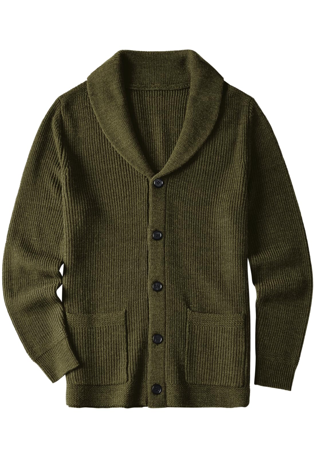 Cardigan para Hombres, Bufanda, Collar, Botones sólidos de Cable, Ropa para Hombres de otoño e Invierno