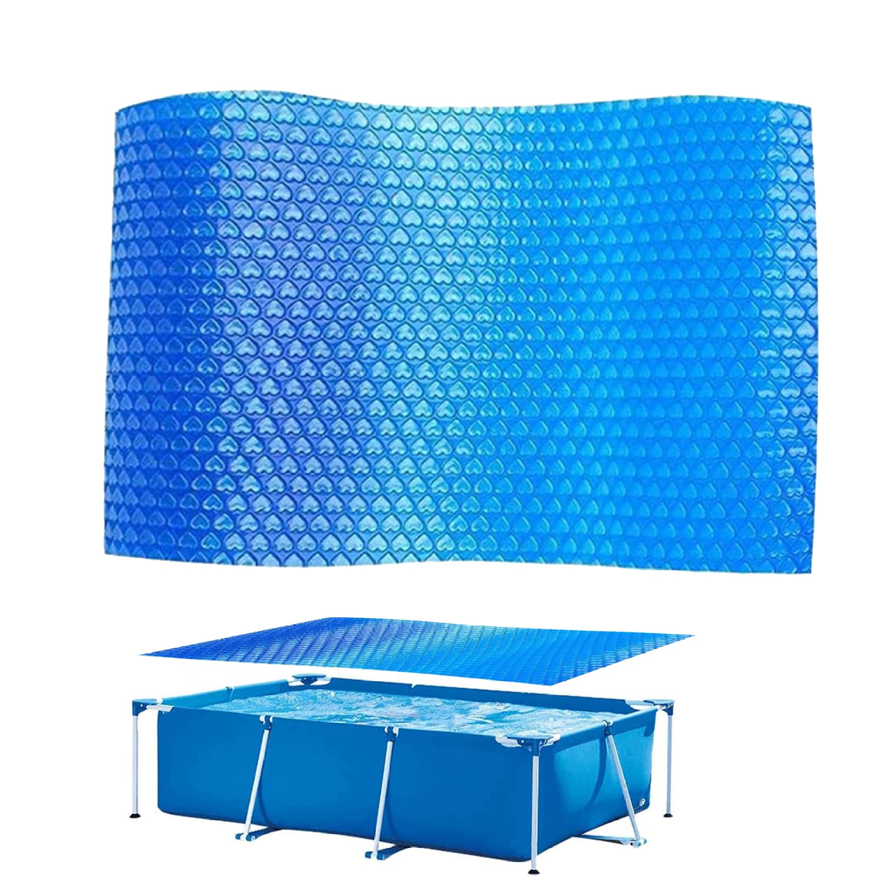 Solar Pool Cover Rectangle Swimming Pool Solar Cover Foldable Dustproof Anti UV Pool Heat Preservation Film 260x160cm