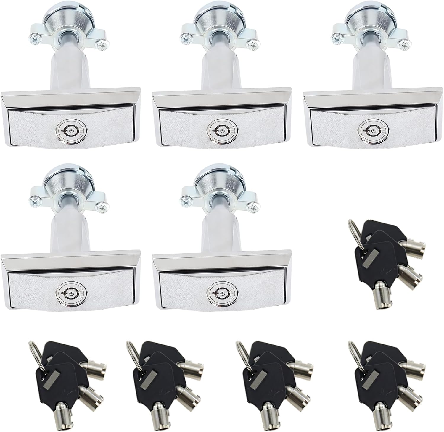 Key Set For Vending Machines – 5 Zinc Alloy T-Type Locks For Car Wash & Milk Dispensers