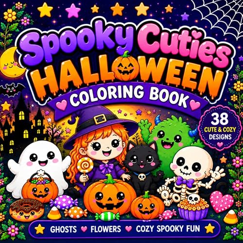 Spooky Cuties Halloween Coloring Book