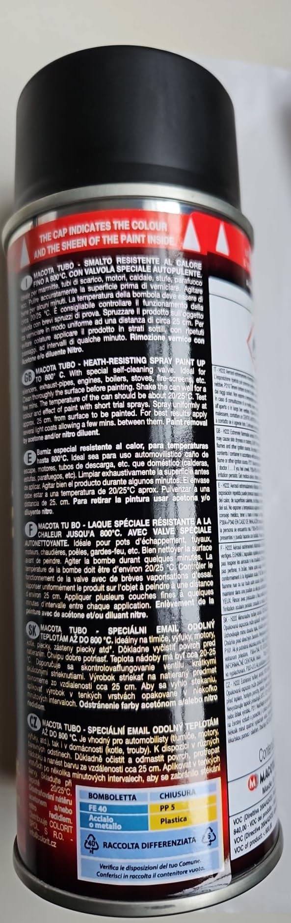 MACOTA Tuning Vernice Spray Fluorescente e Trasparente Smalto Acrilico NON COLA
