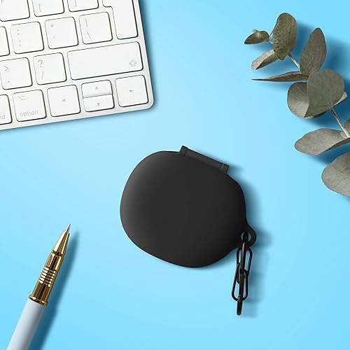 Miniatura 2 de kwmobile Funda de silicona compatible con Xiaomi Redmi Buds 4 Lite - Funda adhesiva con clip - Negro