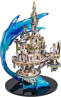 MU 3D Metal Puzzles for Adult Atlantis Palace, Lost World DIY Steel Model Kits Building Landscape Architecture Jigsaw Brain Teasers for Teens, Xmas Birthday New Year Girlfriend Gift Desk Home Decor