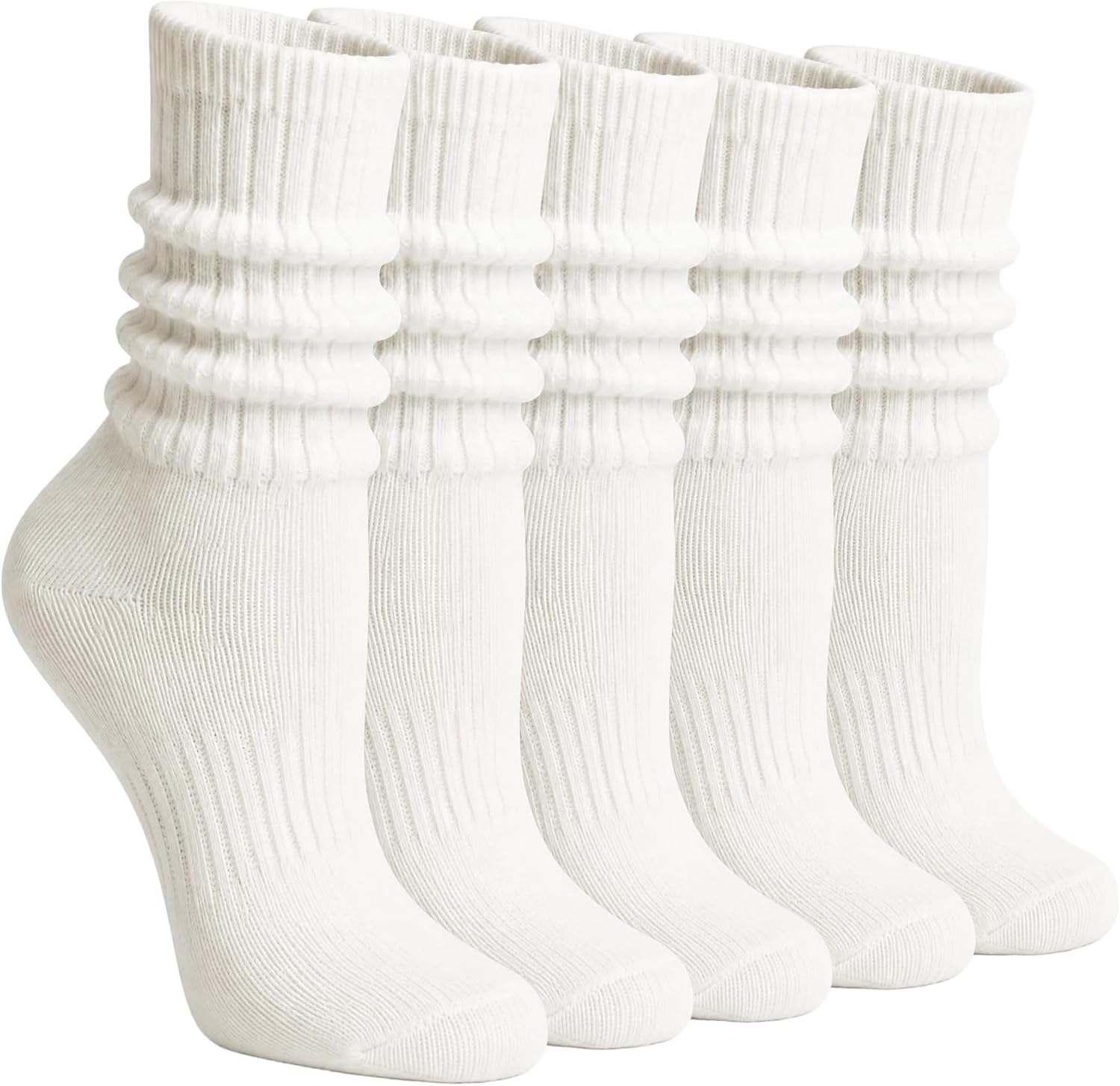 Slouchy Socks for Women, Winter Scrunch Merino Wool Socks