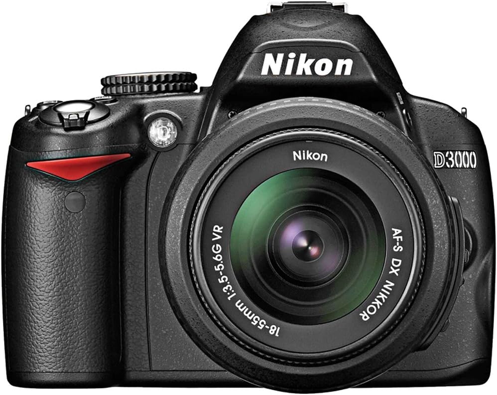 Nikon D3000 10.2MP Digital SLR Camera with 18-55mm VR Lens - Black