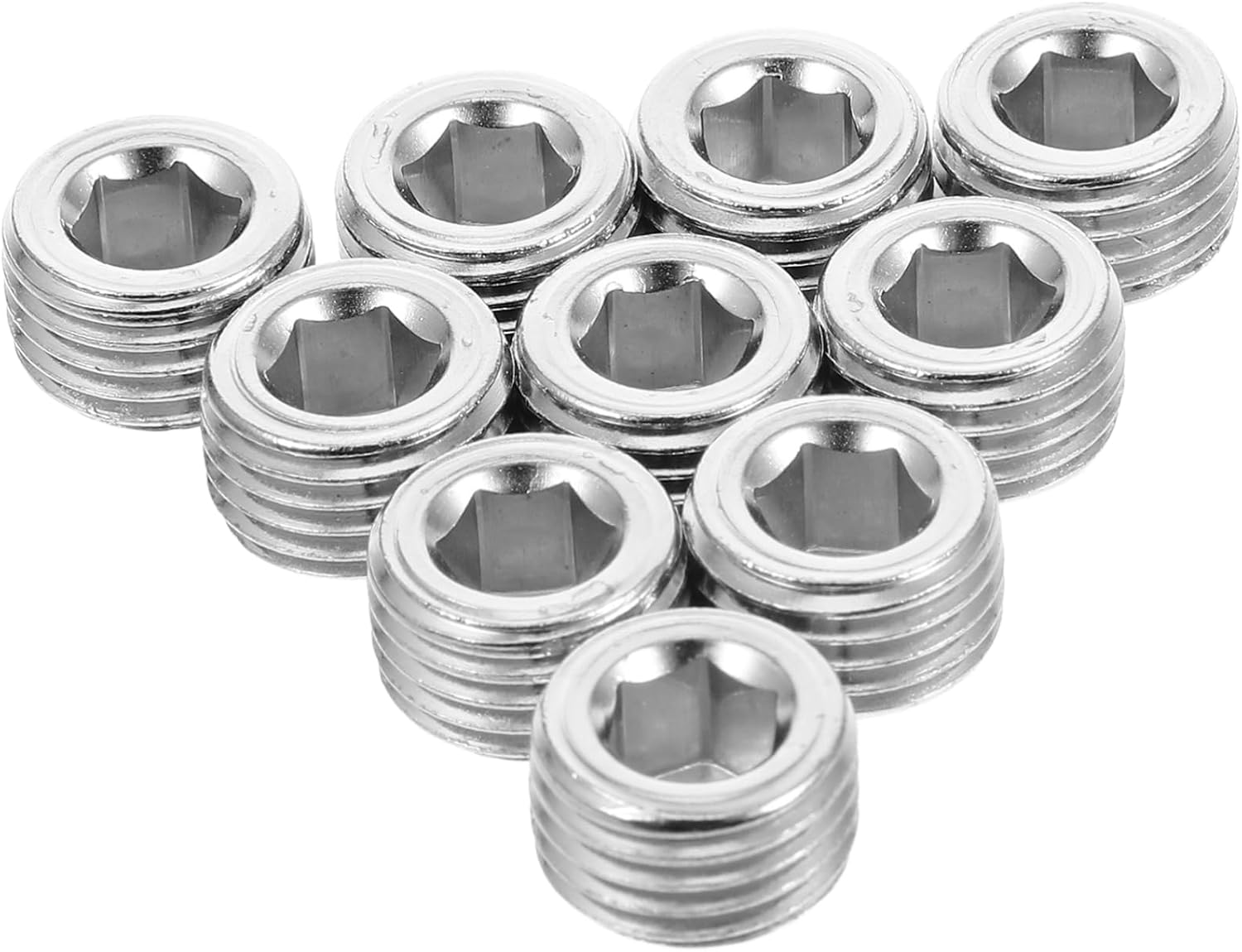 Thread Repair Inserts 10pcs Steel Pipe Plug Fitting Set Hexagonal Head Sealing Cap for Pickup Truck Expansion