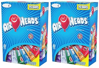 Airheads SUSIVP Chewy Fruit Candy, Variety Pack, 90 Count Pack of 2