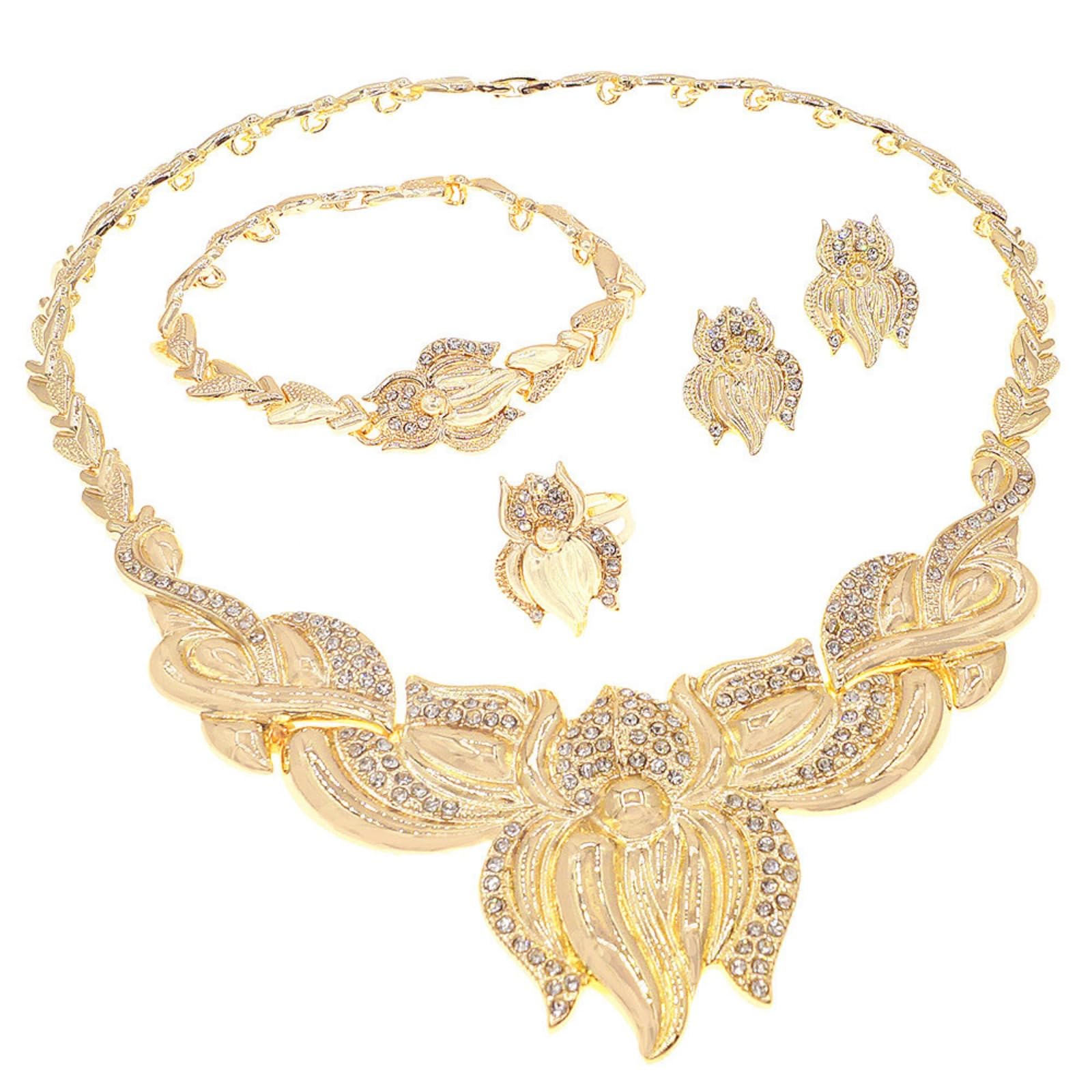 4 Pcs Brillentoweżki set do pani w zimnej smoczkowej szlachetności krawędź do rękawu, kolka do kątowania i parałek do okrągłych pierścieni do婚禮、晚宴、派對女士