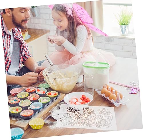 Miniatura 4 de EXCEART Plantillas de impresión de tartas de herramientas, plantillas de manualidades para pintar moldes de impresión de tartas, suministros de