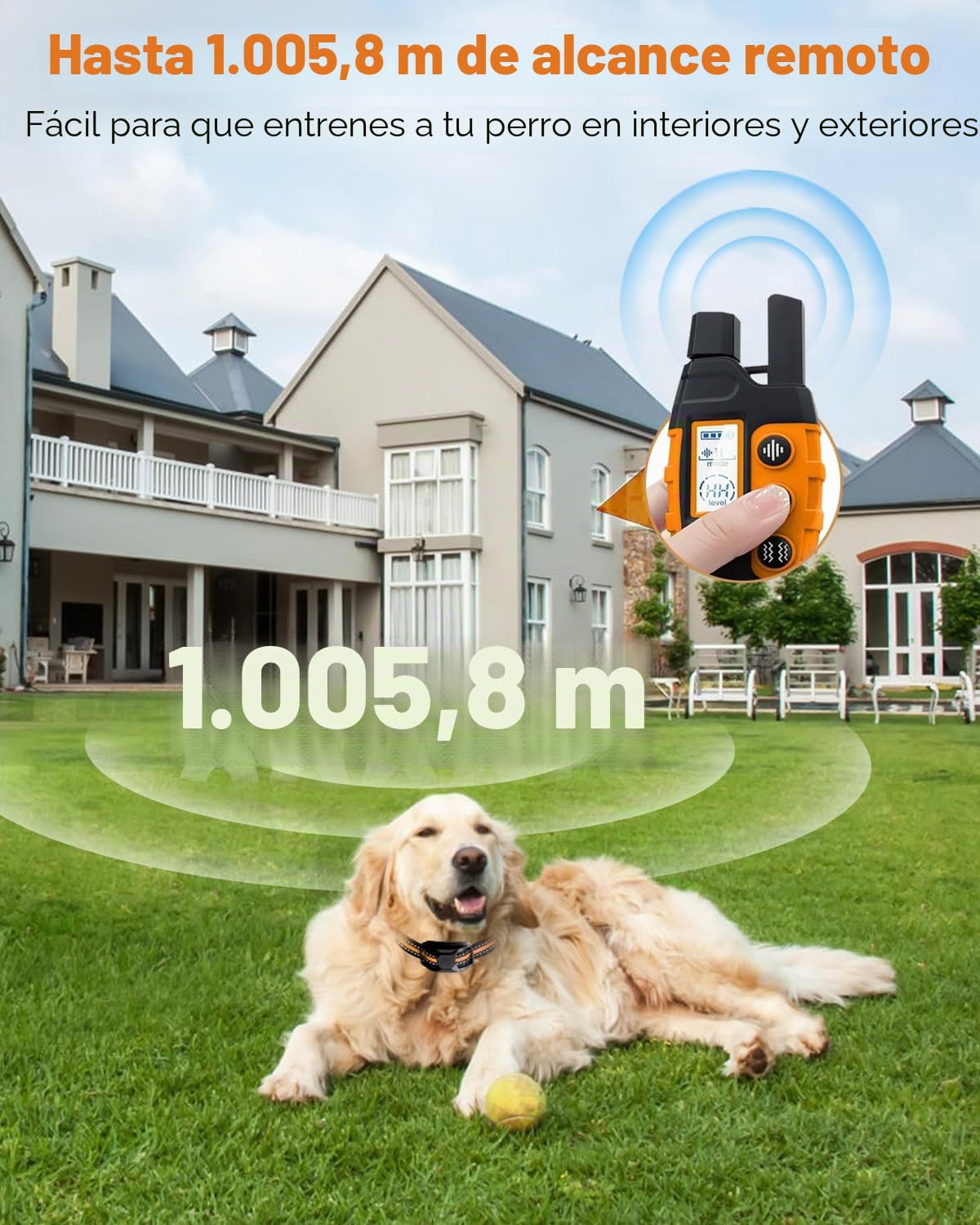 Collar de Adiestramiento para Perros, Alcance de 2600m, Cumple con la Ley de Bienestar Animal 2024, 3 Modos: Sonido/Vibración/Boost Vibración, para Perros de Todos los Tamaños | Manual en español