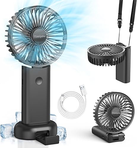 Timiyou Ventilatore a mano, mini ventilatore da viaggio, piccolo con