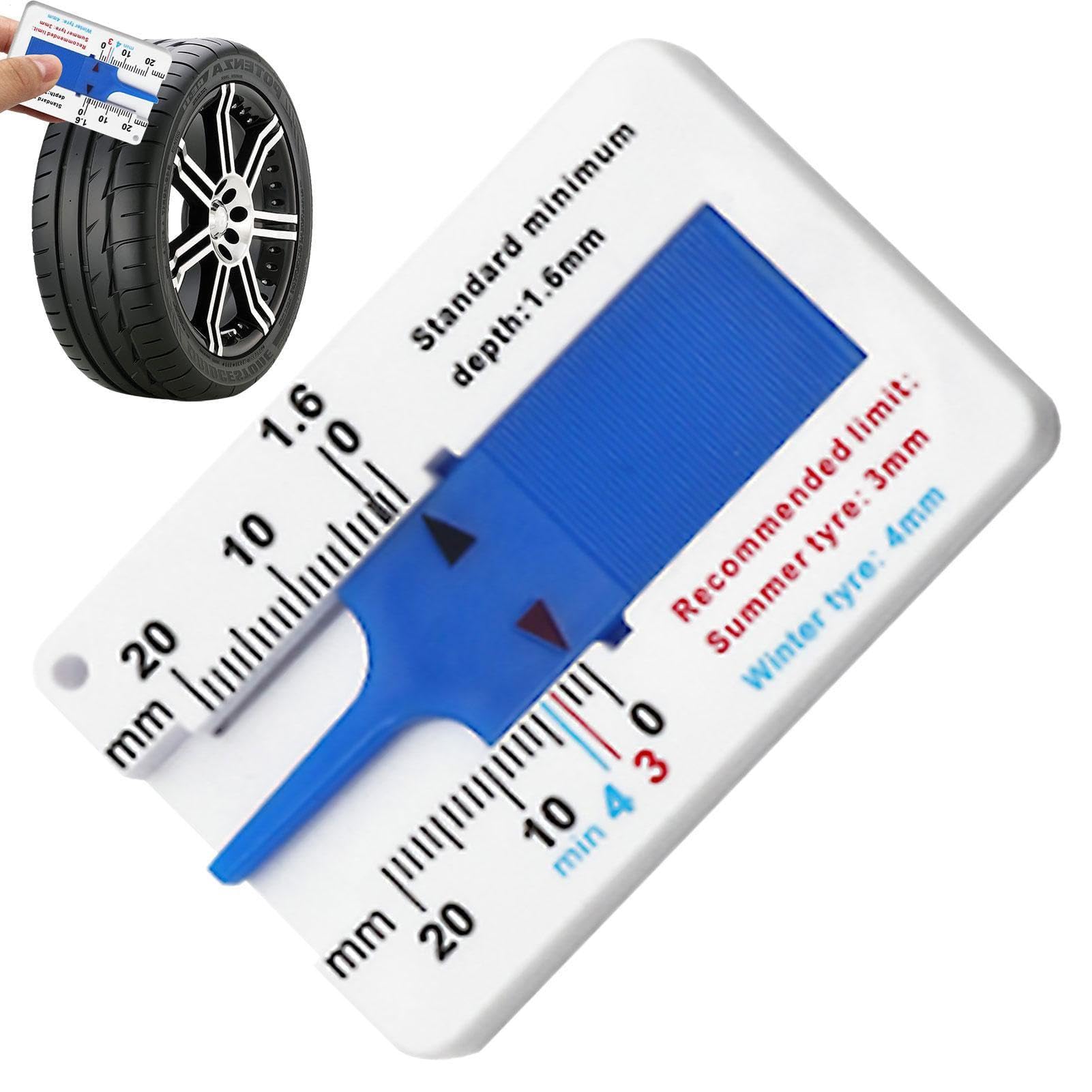 Spessimetro Pneumatici - Misuratore Di Profondità Degli Pneumatici | Misuratore Di Profondità Del Battistrada | Misuratore Manuale Portatile Per Moto | Strumento Di Misurazione Preciso