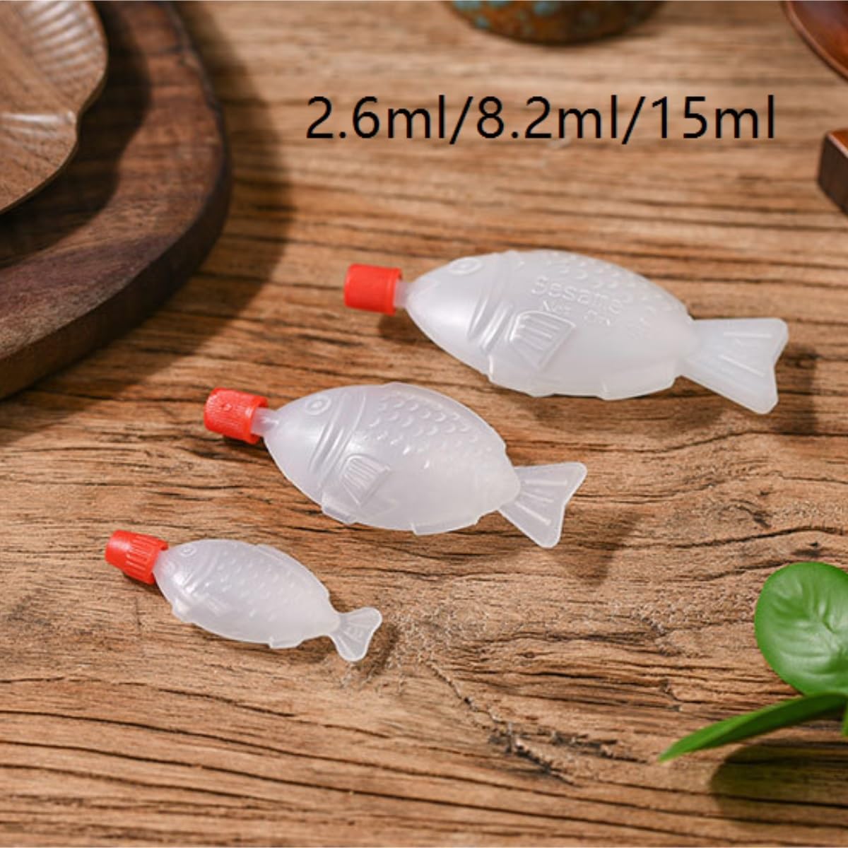 Bottiglia Squeeze Set Da 6 Pezzi Bottiglia Di Ketchup Salsa Di Condimento In Plastica Bottiglia Da Spremere Contenitore For For Condimento For Insalata A Forma Di Pesce Condimento Dispenser(2.6ml)