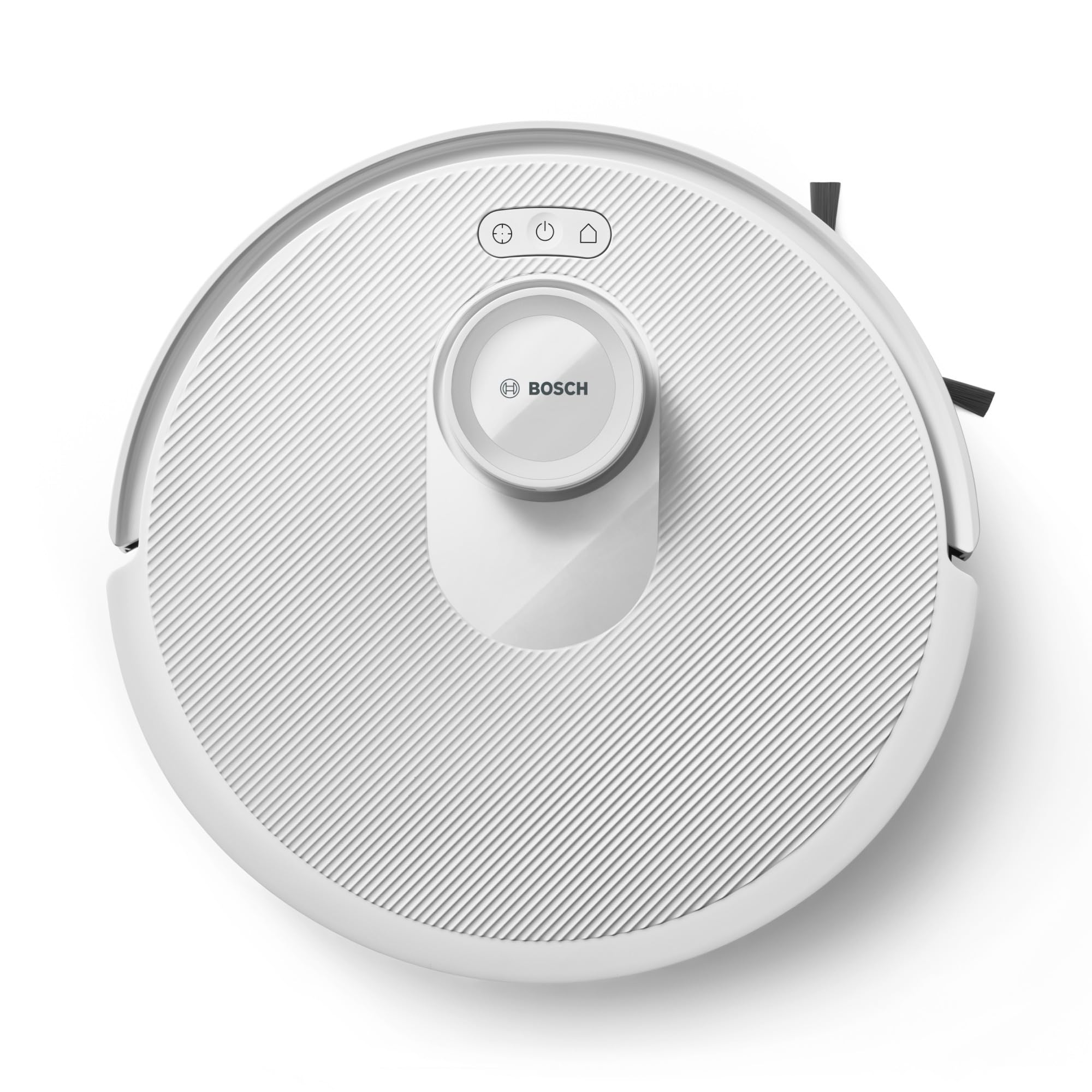 Bosch - Robot Aspirador Spotless +, aspira y friega, Potencia 11.000 Pa², Almohadilla húmeda Fija, estación Seca, Sistema Inteligente de visión por Infrarrojos, Bosch Home Connect App, Blanco, BCRD1W