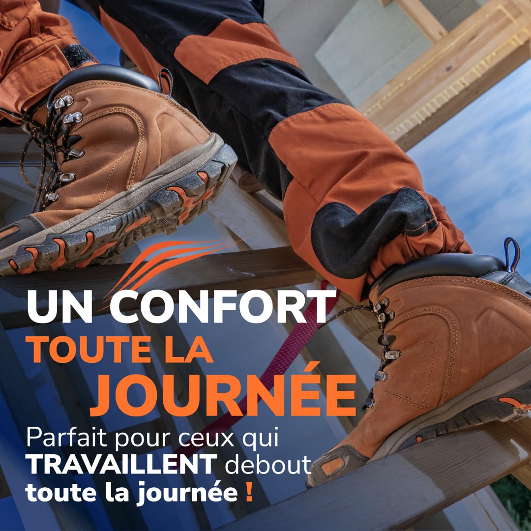 Dr. Scholl’s Semelles Orthopédiques Advanced Hommes/Femmes, Pour Chaussures de Travail et Bottes, Soulagent la Fasciite Plantaire, Soutiennent voûte et pieds plats, Absorbent les chocs, jusqu’à 150kg