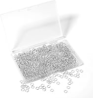 Vista 15 de 1000 piezas de anillos abiertos de 6mm chapados en plata para hacer joyas, anillos de salto plateados para manualidades, aretes, collares, pulseras