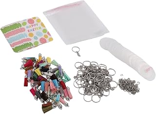 Generic Acrylic Keychain Blank DIY Craft Kit with Durable Materials for Personalized Gifts and Projects, 380PCS Set for Festivals and Celebrations
