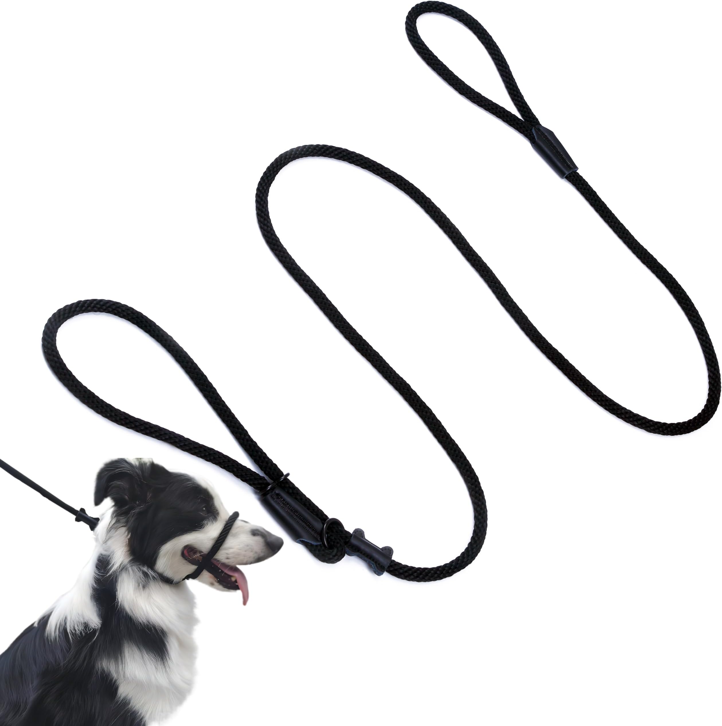 Multifunctional Figure 8 Padded Head Halter Walking Training Leather Stopper Rope