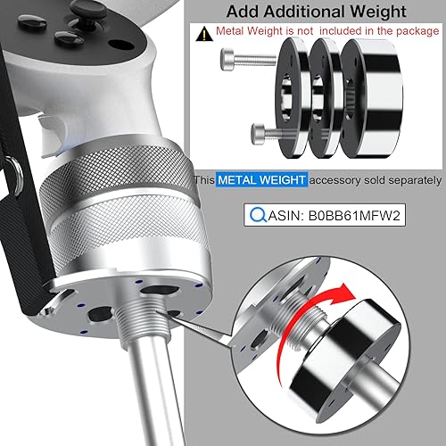 Miniatura 5 de VR Golf Club Handle Accessory for Oculus Quest 2 Meta Quest Pro - Aluminum Case and Shaft with Real Golf Grip - Quest 2 Golf Club Attachment with