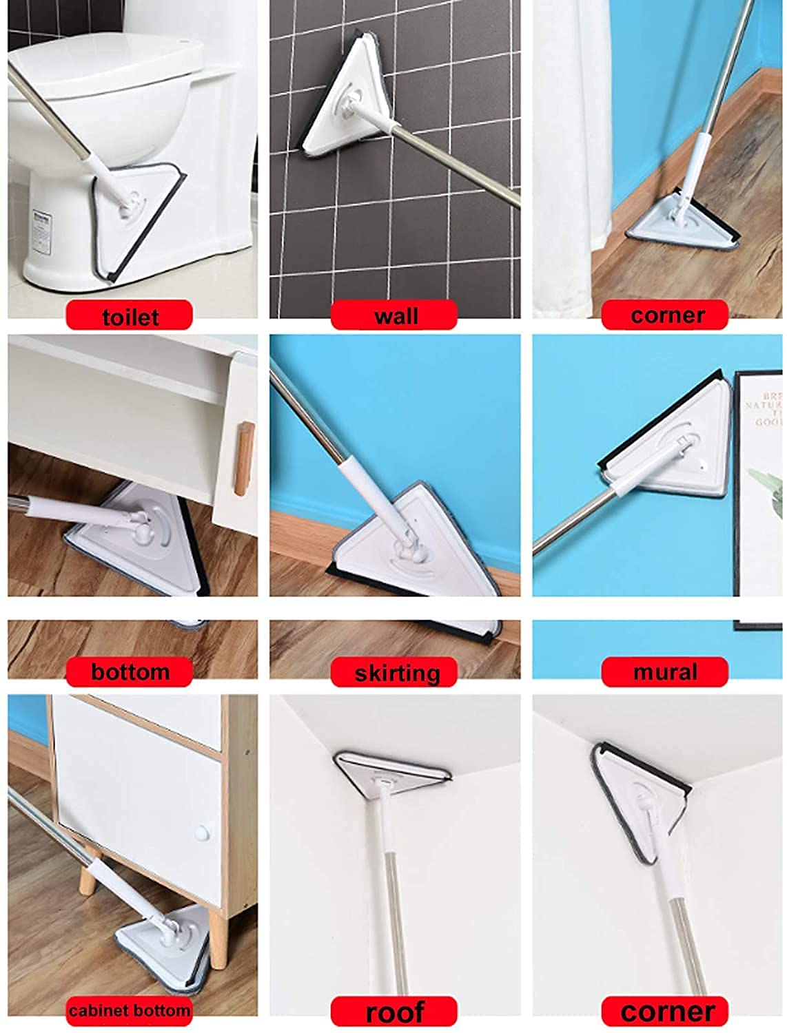 Rotatable Triangle Mop Rotatable Cleaning Brush 2
