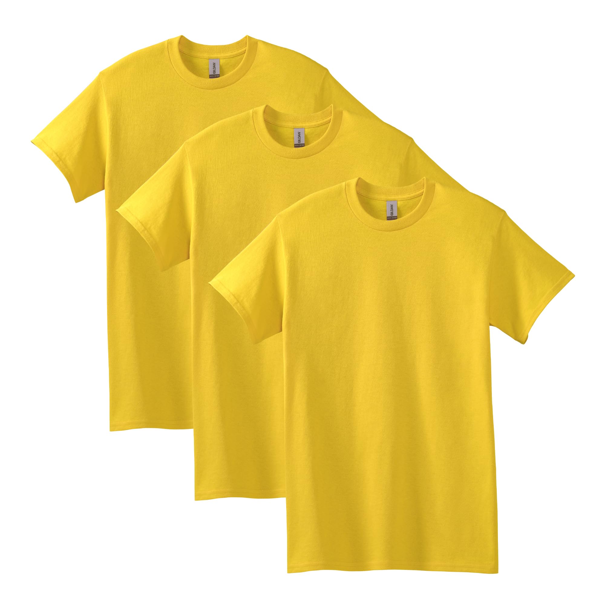 Gildan Heavy Cotton T-Shirt, Style G5000, Multipack, Daisy (3-Pack), S (Pack of 3)