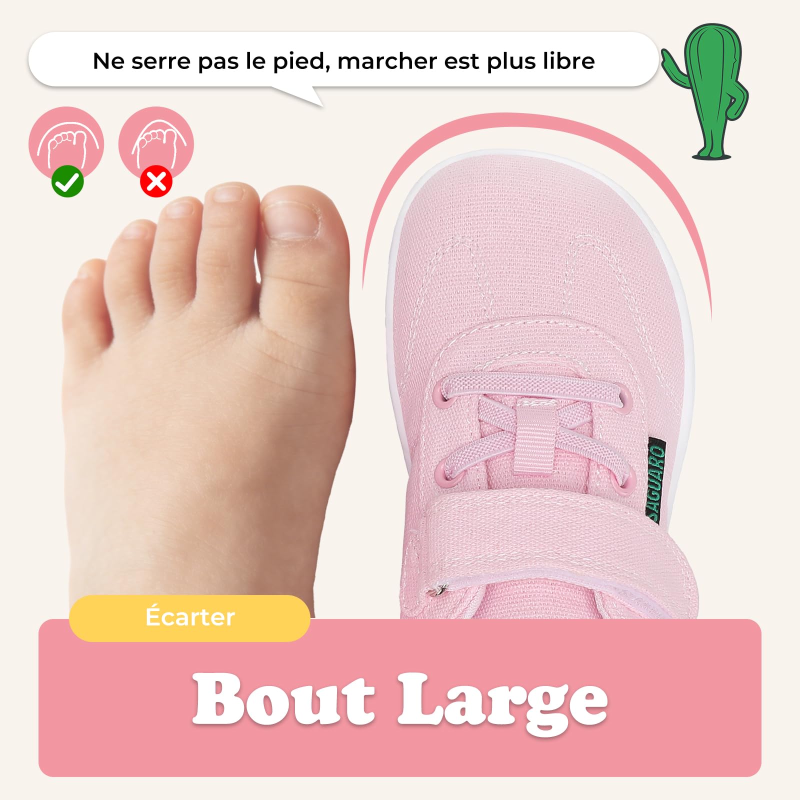 SAGUARO Baskets Barefoot Fille Chaussures Minimalistes Flexibles pour Extérieur et Intérieur,GR.25-35