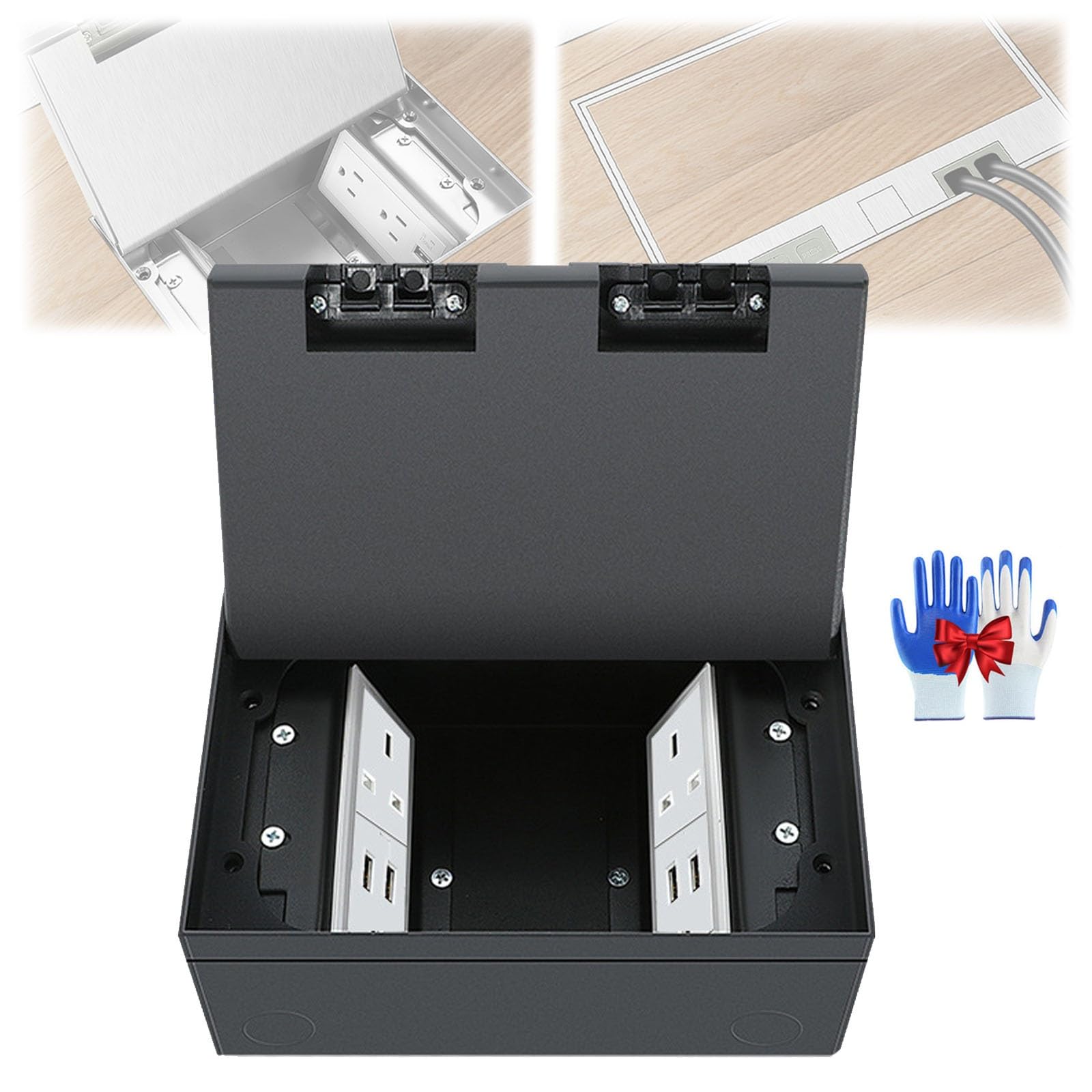 Scatola di uscita da incasso a pavimento, presa elettrica in acciaio inox, presa USB RJ45 standard per casa, ufficio, sala conferenze, centro commerciale