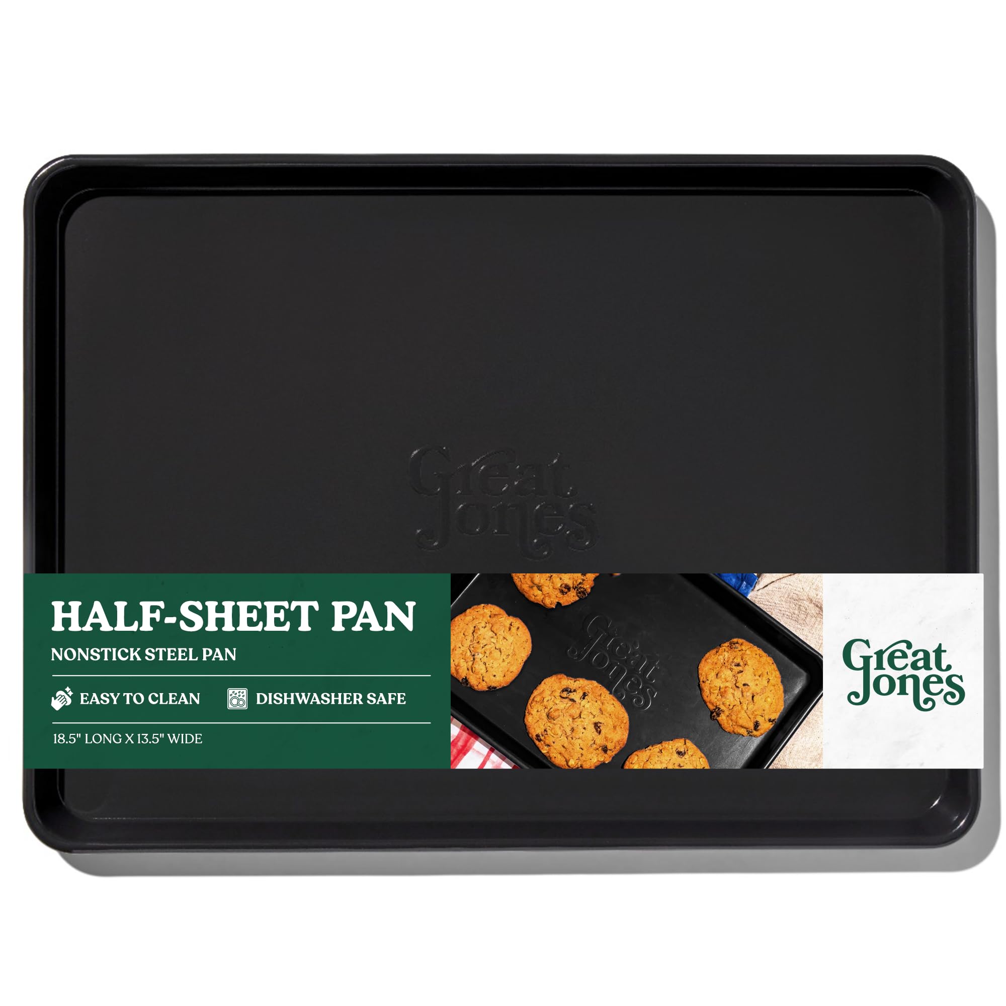 Great Jones Holy Sheet Pan (Pepper) | Nonstick, Half-Sheet Pan | Aluminized Steel, 18.5