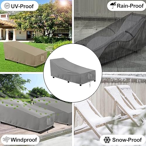 Miniatura 8 de OutdoorLines Funda impermeable para silla de patio para exteriores, resistentes a los rayos UV, resistentes a la intemperie, fundas para muebles de