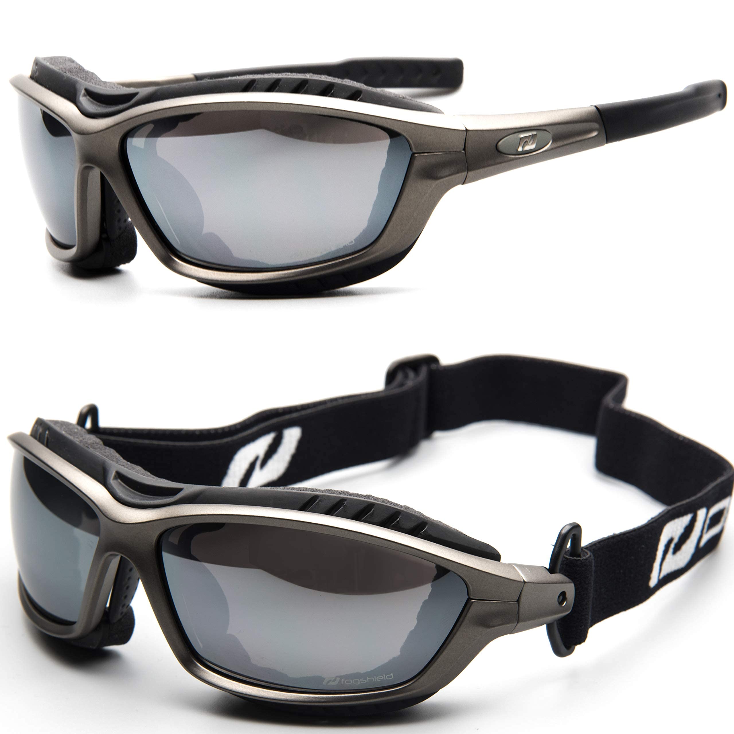 Daisan Okulary sportowe z wymiennymi soczewkami, paskiem, ochroną przed wiatrem, okulary dla osób noszących okulary Opticlip