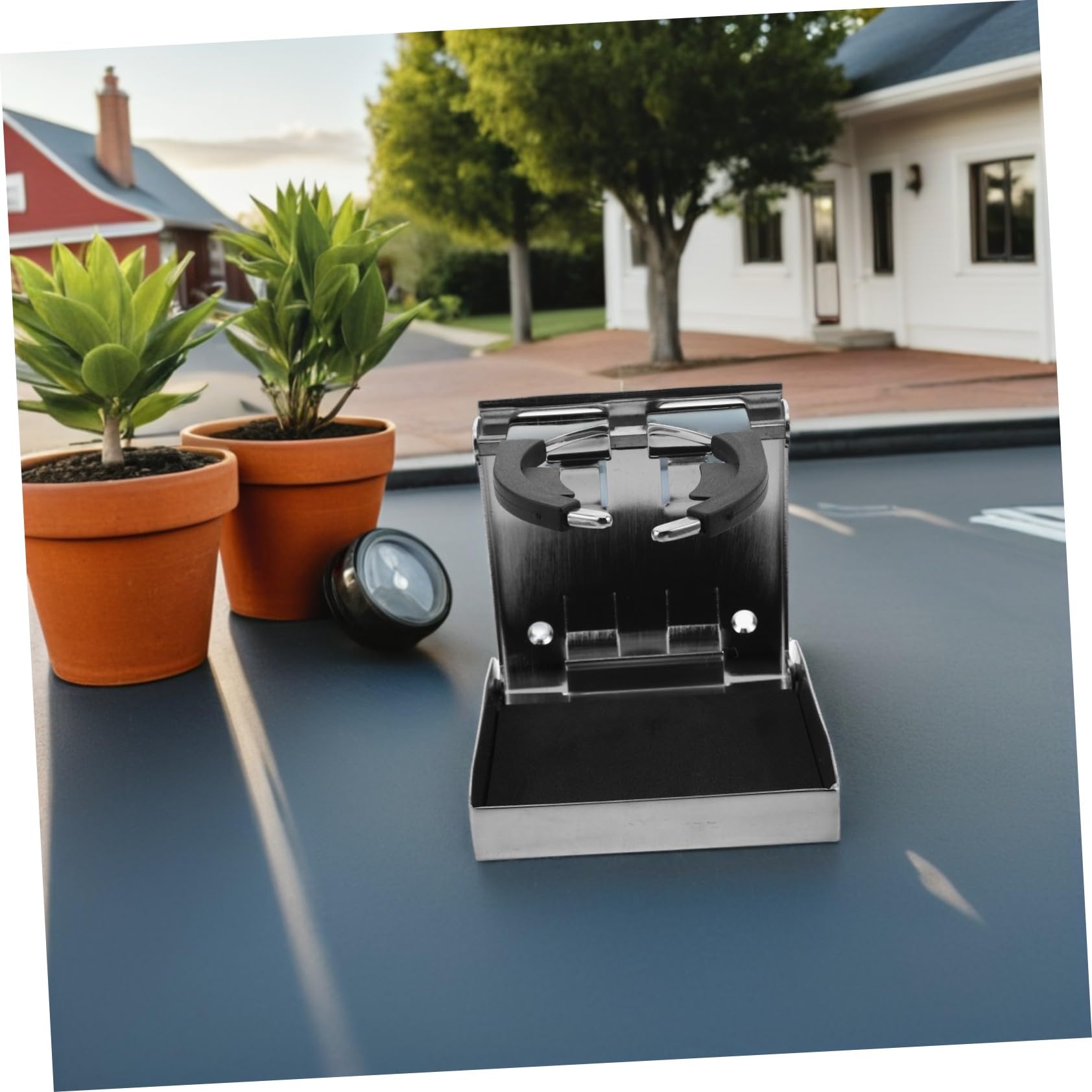 POPETPOP Porte-gobelet Pliable pour Camping Bateau ou Voiture Support Réglable pour Bouteilles et Tasses Facile à Stocker et Transporter
