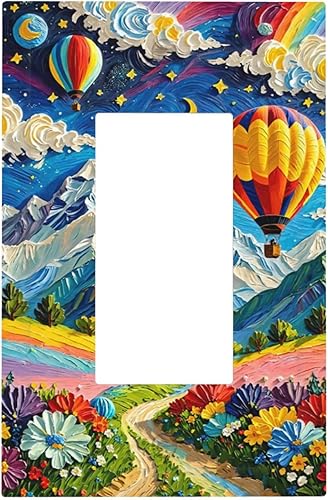 Miniatura 35 de Cubiertas de salida de textura abstracta moderna de mármol líquido Pintura abstracta púrpura Arte de pared Cubiertas de toma 1 banda Interruptor de